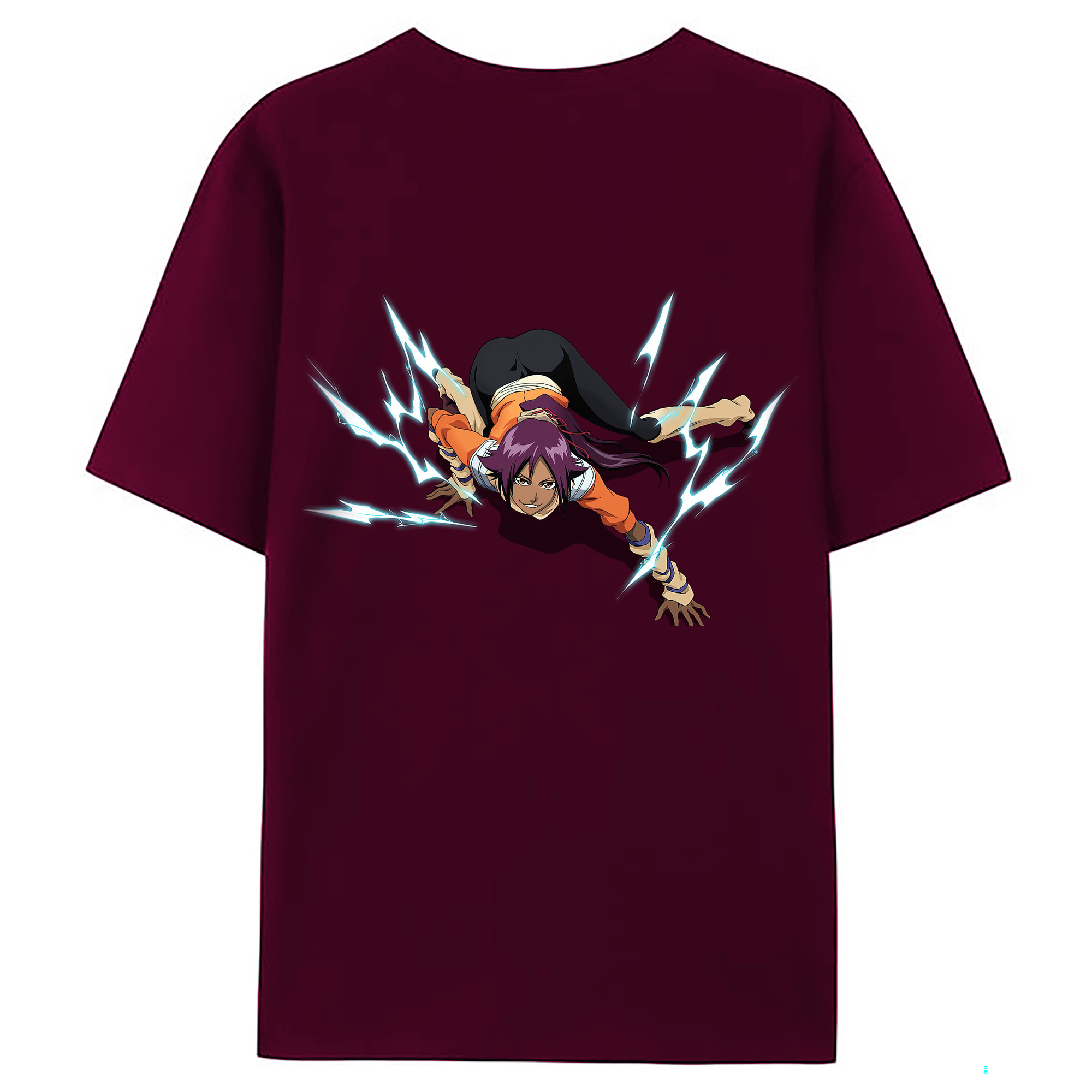 （画像用） ブリーチ 四楓院 夜一（しほういん よるいち） BLEACH Shihouin Yoruichi レディース半袖Tシャツ(バックプリント)